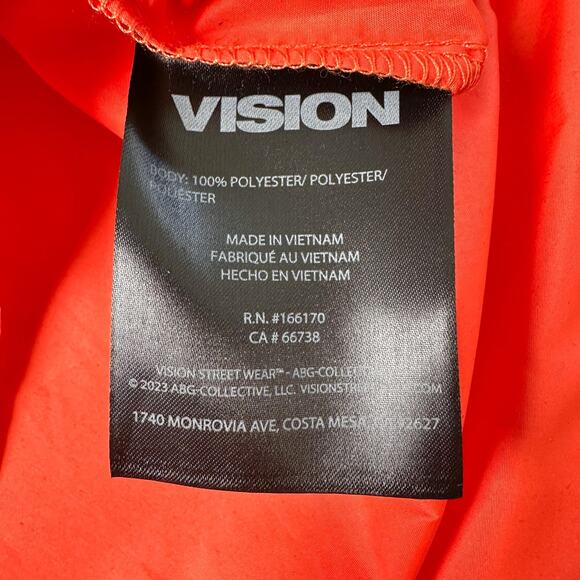Vision Street Wear Jacket Mens Small Hooded Pullover Windbreaker Skateboarding - Picture 6 of 8